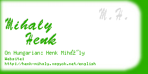 mihaly henk business card